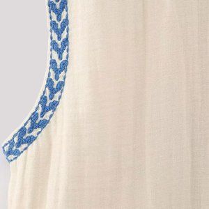 Green Blooms Boho Floral Embroidered Vest